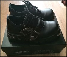 wNEU mit Karton~NEW ROCK~Boots~Modell: M.974EM-C1~Echtleder~Schnallen~Gr. 44~rar