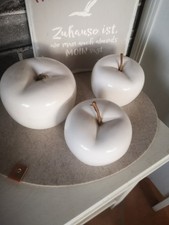 Deko Äpfel Weiss 3 Stk 