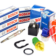 5x BOSCH Glühkerzen + Relais