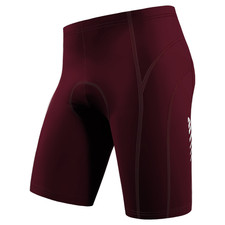 Radhose Herren Polster Fahrradhose Rennrad Hose Kurz MTB Radlerhose dunkelrot