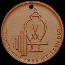 MEISSEN: Porzellan-Medaille
