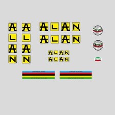 Alan bicycle Rahmen decals -