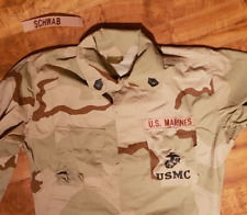 USMC  3 color desert Feldjacke Gr. Medium/Long mit Patches u. Pins