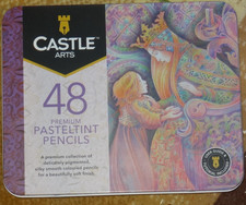 48 Buntstifte  Bleistifte Set  zum Malen in Metall  Box Neuwertig 