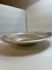 Gold farbige Glasschale 40 cm