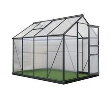 Gewächshaus Treibhaus Pflanzenhaus Aluminium anthrazit Westmann 252x1992x201cm