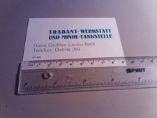 Alter kleiner Taschenkalender DDR 1987 , Trabant-Werkstatt Leuba b. Ostritz