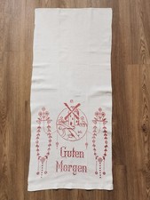 Antik Vorhängetuch für Handtuchhalter Vorhang Küche Stickerei Guten Morgen rot