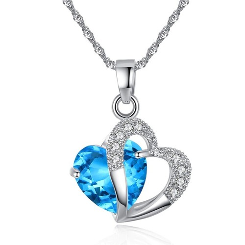 925 silber herz kette - silber,