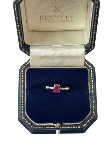 50ct rubin und diamant ring - 0,50ct,