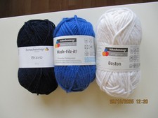 Schachenmayr Wolle Boston+Bravo+Wash+Filz-it! 3x50g 70% Polyacryl 30% Wolle
