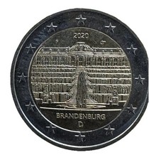2-Euro-Münze  Bundesländerserie Brandenburg 2020 F Umlaufmünze Selten