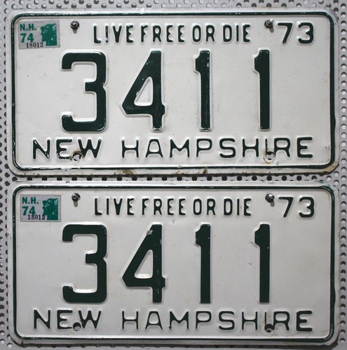 New hampshire nummernschilder - new,