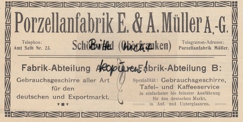 Schönwald werbung 1912 - werbung, &
