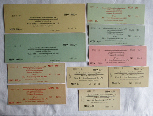 Banknoten bis 1000 - 10, 0,50