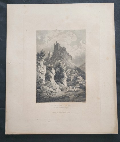 1853 der aggstein stahllstich - aggstein,