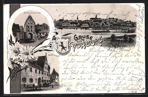 Lithographie vohburg kleines - lithographie, vohburg,
