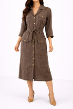 Leinenkleid Braun Barnett and