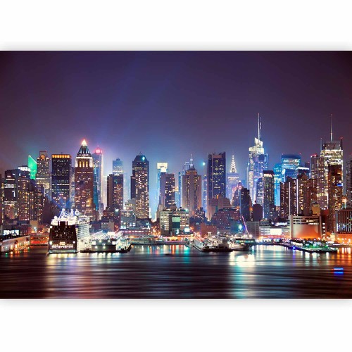 New york nacht fototapete - new,