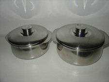 KUHN RIKON Topfset 4-teilig, original SWISS MADE, Ø16 und Ø18cm, INOX 18/10, RAR