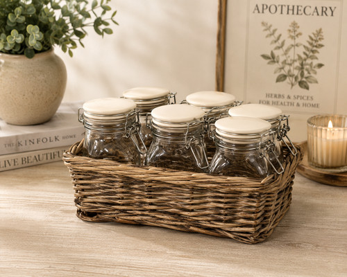 Vintage 6er set glas apotheker - 6er,