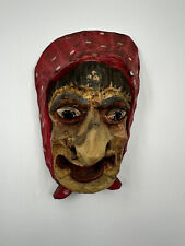Hexenmaske Wandmaske Handgeschnitzt ca 9-14 cm x 22 cm Groß