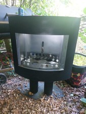 Ethanol Kamin Stahl Grau