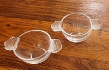 2 edle Dessertschälchen von Lalique, Frankreich, Glas, Honfleur, Ø 9 cm