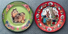 💥 2 Osterteller / Schalen / Blech / f. Gebäck / Ostern / Osterhase /rot grün 💥
