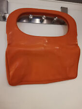 Neuwertige Tasche orange Lack René Lezard Tolles Luxus-Designer-Schnäppchen
