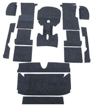 Kompl. Teppichsatz für BMW 1600-2 + 2002 Cabrio Schlinge Salz/Pfeffer