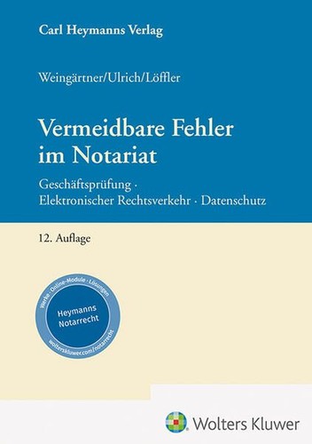 Vermeidbare fehler notariat - vermeidbare, im
