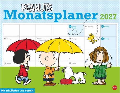 Peanuts monatsplaner 2027 - peanuts,