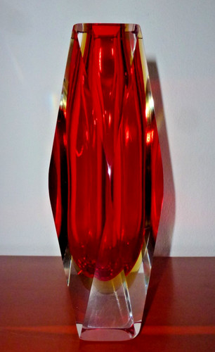 Murano glas blockvase - glas,