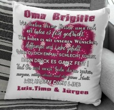 Kissen Oma mit Namen umarmung