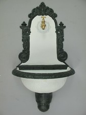 Waschbecken Wandbrunnen Gusseisen Gartenbrunnen Ausgußbecken Höhe 80cm 