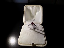 Designer Solitär Rubinring 0,47 Karat  Weißgold 585 14 Kt. TOP aus Nachlass RAR.