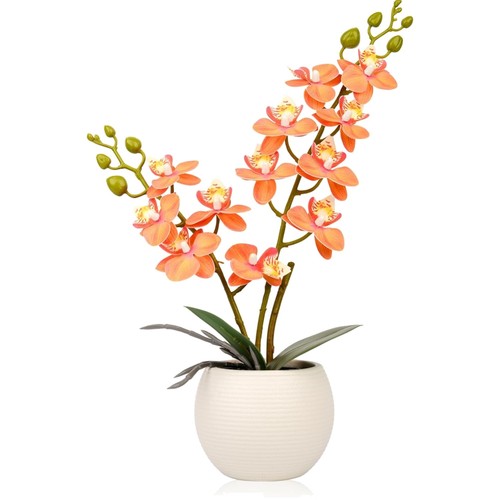 Künstliche orchidee orange - künstliche,
