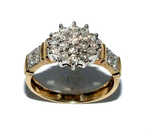 Damen 9ct karat gelbgoldring - 9,