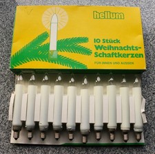 10 Ersatz-Schaftkerzen, 22V, 3W, E10, 105mm, für 10er-Lichterkette, Christbaum