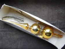 ält Christbaumspitze 30cm West-Germany 2 Glocken leonische Drähte schön erhalten