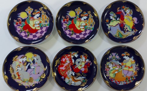 Sammlung keramik tellerset - sammlung,, keramik,