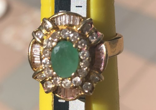 Smaragd diamant ring 585 14k - smaragd,
