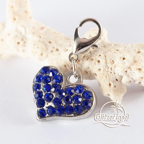 Charm anhänger herz strass - charm,