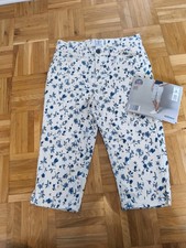 Damen Hose dreiviertel lang blau/weiß Größe 36 UP2 fashion