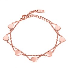 DAMEN HERZ ARMBAND ROSEGOLD