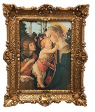 Gemälde Jesus Maria Ikonen Heiligenbild mit Rahmen 56x46 cm Religiöse Bilder Neu