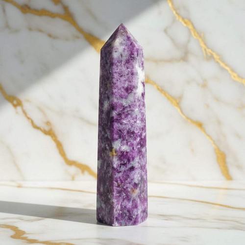 Lepidolith obelisk 18cm - 18cm,
