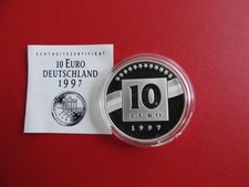 * Deutschland 10 Euro/ECU 1997  Silber PP* 1. Oz. 999 * Europa (Ki.1)