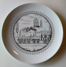 N2 Wandteller Eisenbahn von Nürnberg nach Fürth 1835 Porzellan Fürstenberg